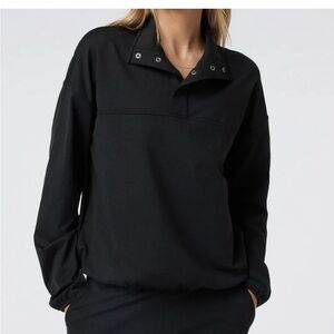 VUORI GRANITE SNAP MOCK NECK